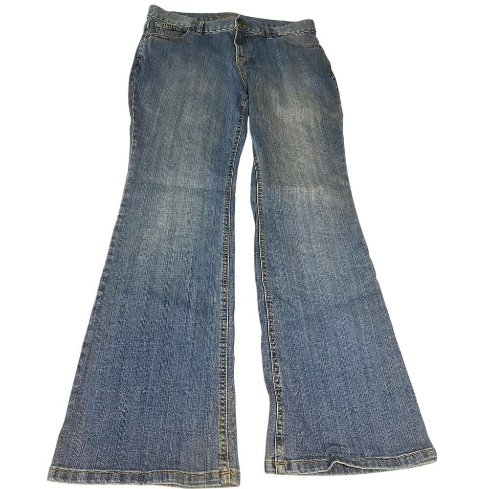 Lands' End Women’s Size 12 Bootcut Jeans Medium Wash Stretch Denim
